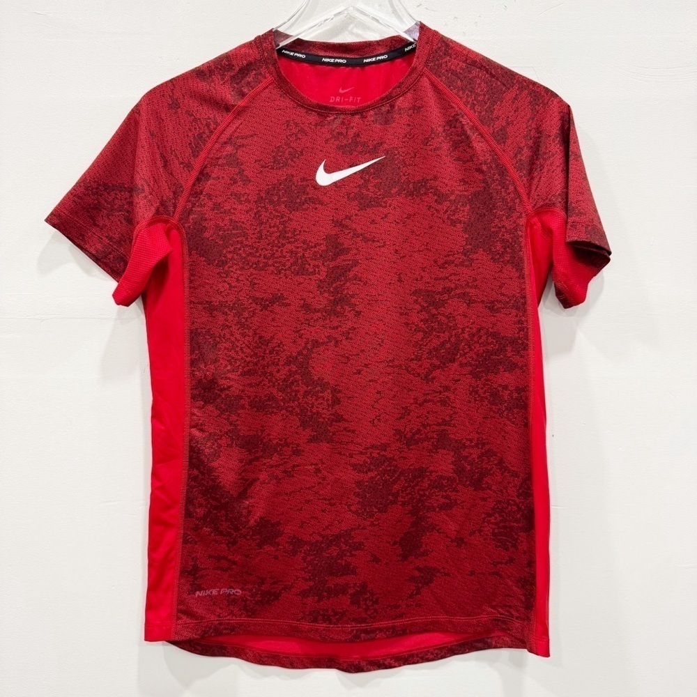 Nike Short Sleeve Red Running Athletic Shirt XL